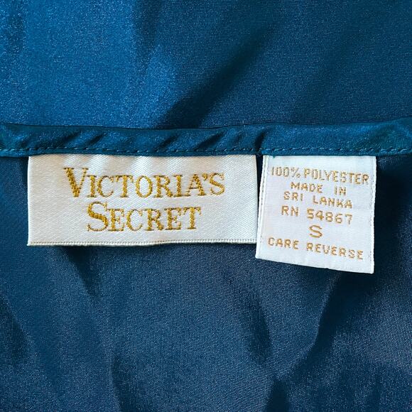 Y2K Victoria's Secret Gold Label Boudoir Maxi Dress S Hollywood Glam Emerald - Picture 8 of 8